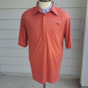 UNIVERSITY OF TEXAS Basketball‎ Orange Cotton Blend XL Mens Polo Shirt VTG RARE